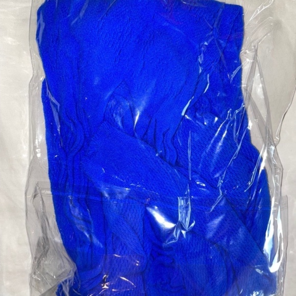Blue fishnet Bodystocking. Open crotch mesh romper, play suit. - Picture 3 of 7